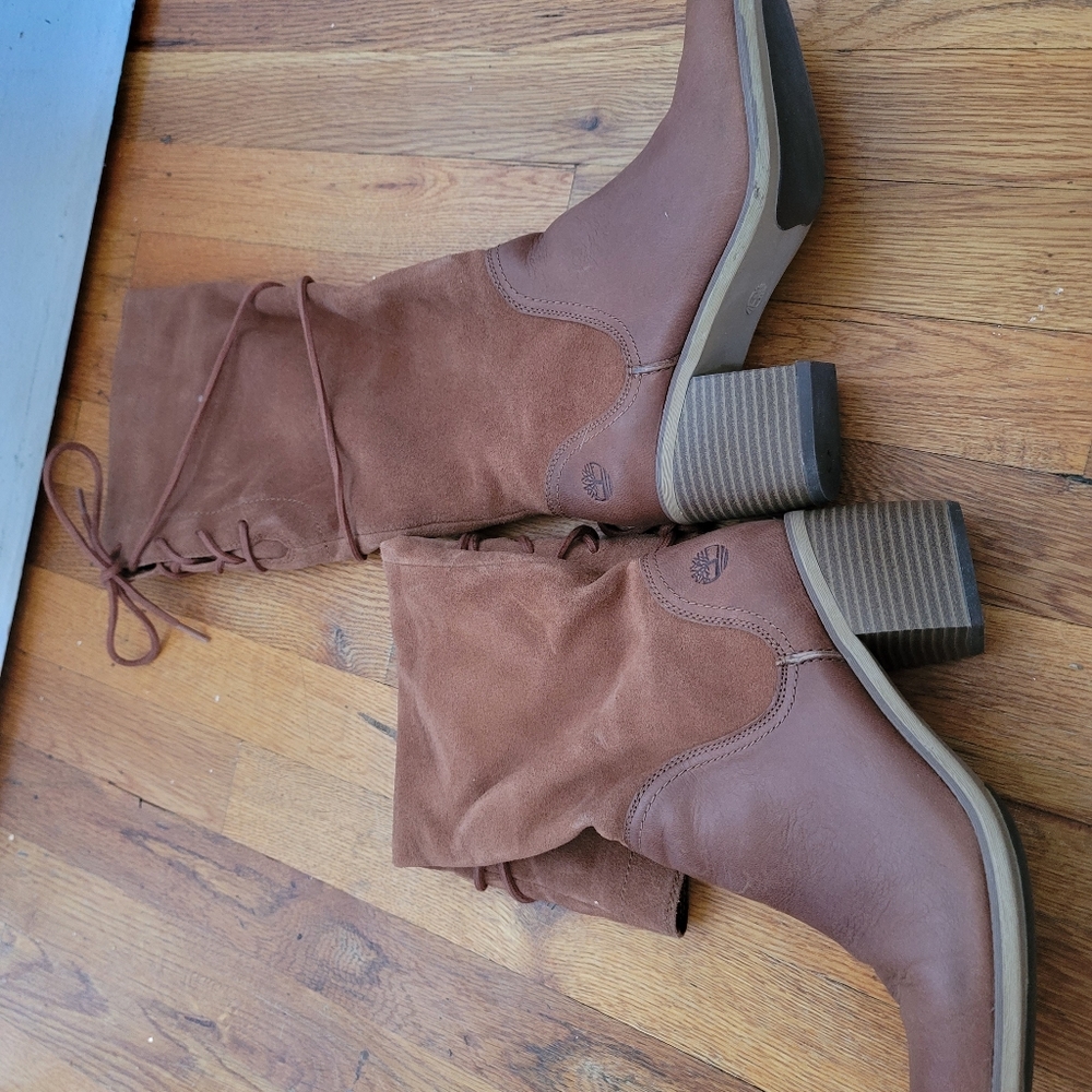 Timberland block heeled boots